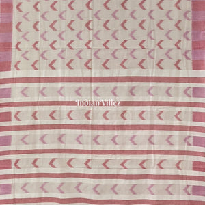 Off White Odisha Handloom Cotton Saree with Tassel