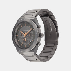 Ck Fearless Men Quartz Grey Dial Chronograph Stainless Steel Watch 25200304