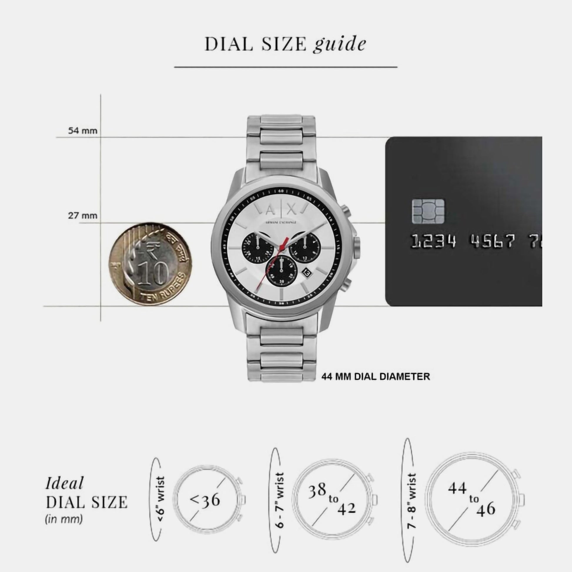 Banks Men Quartz Silver Dial Chronograph Stainless Steel Watch AX1742