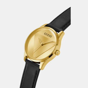 Emblem Women Quartz Champagne Dial Analog Leather Watch GW0399L3