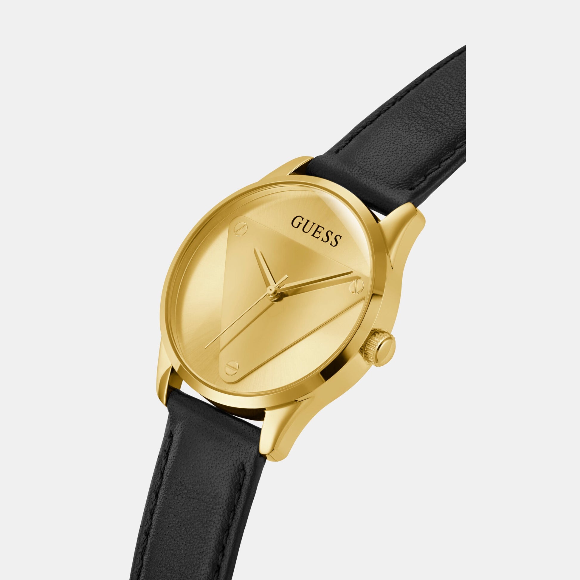 Emblem Women Quartz Champagne Dial Analog Leather Watch GW0399L3