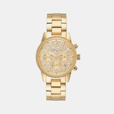 Bryant Women Quartz Gold Dial Chronograph Stainless Steel Watch MK7310