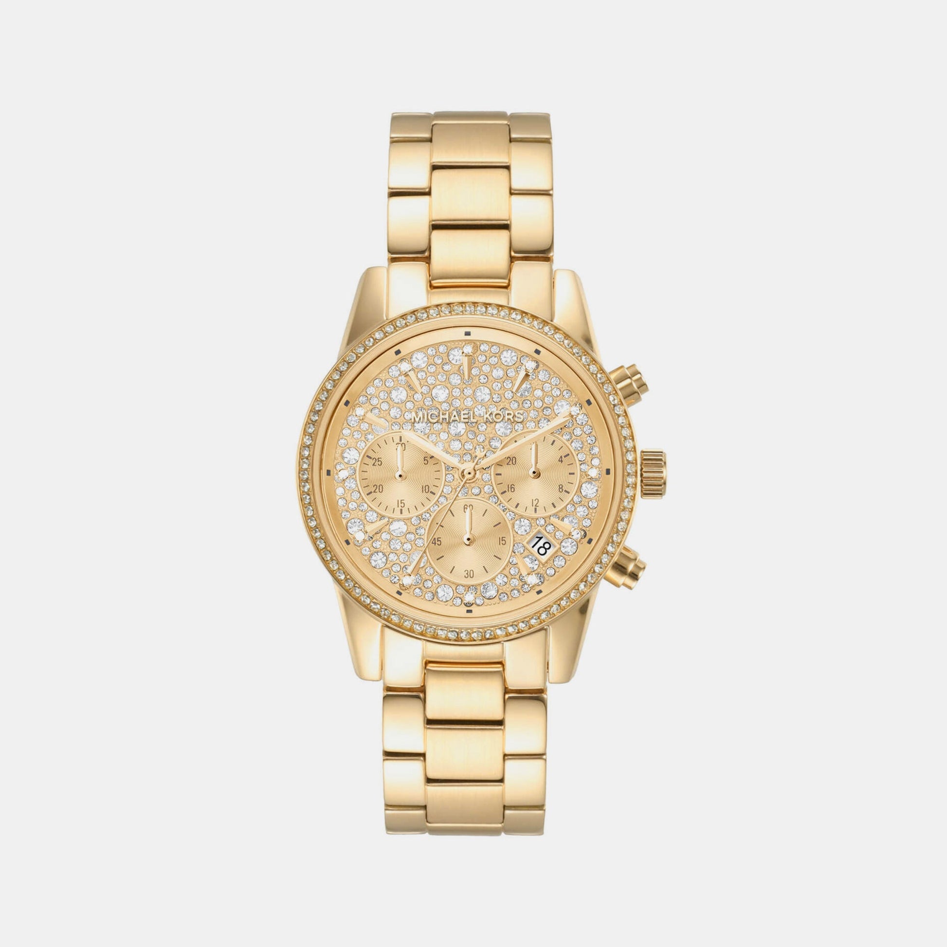 Bryant Women Quartz Gold Dial Chronograph Stainless Steel Watch MK7310
