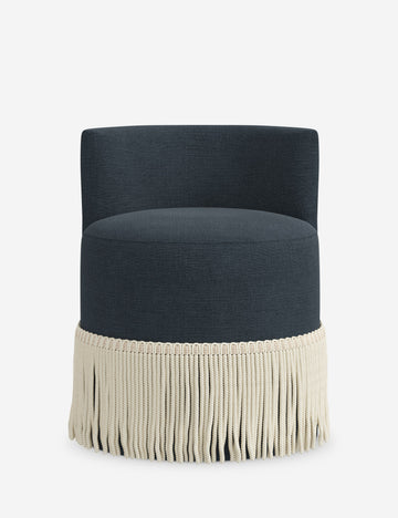 Navy Linen Weave