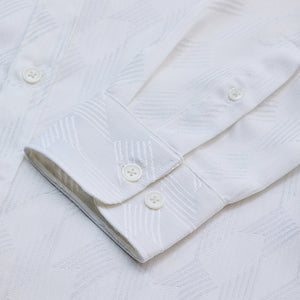 White Self-Design Shirt
