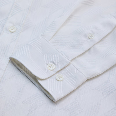 White Self-Design Shirt