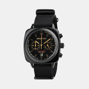 Clubmaster Sport Men Quartz Matt Black Dial Chronograph Nato Watch 18142.PBAM.BS.4.NB