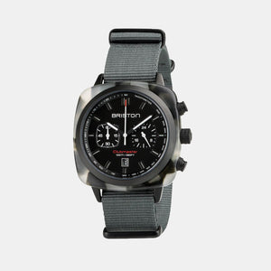Clubmaster Sport Men Quartz Matt Black Dial Chronograph Nato Watch 18142.PBAM.GTS.3.NG