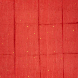 Mustard Handloom Tussar Silk Saree Printed With Diamond Motifs