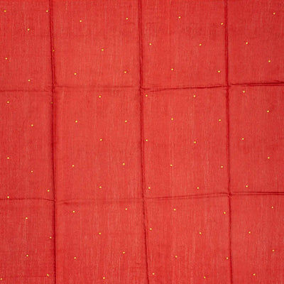 Mustard Handloom Tussar Silk Saree Printed With Diamond Motifs