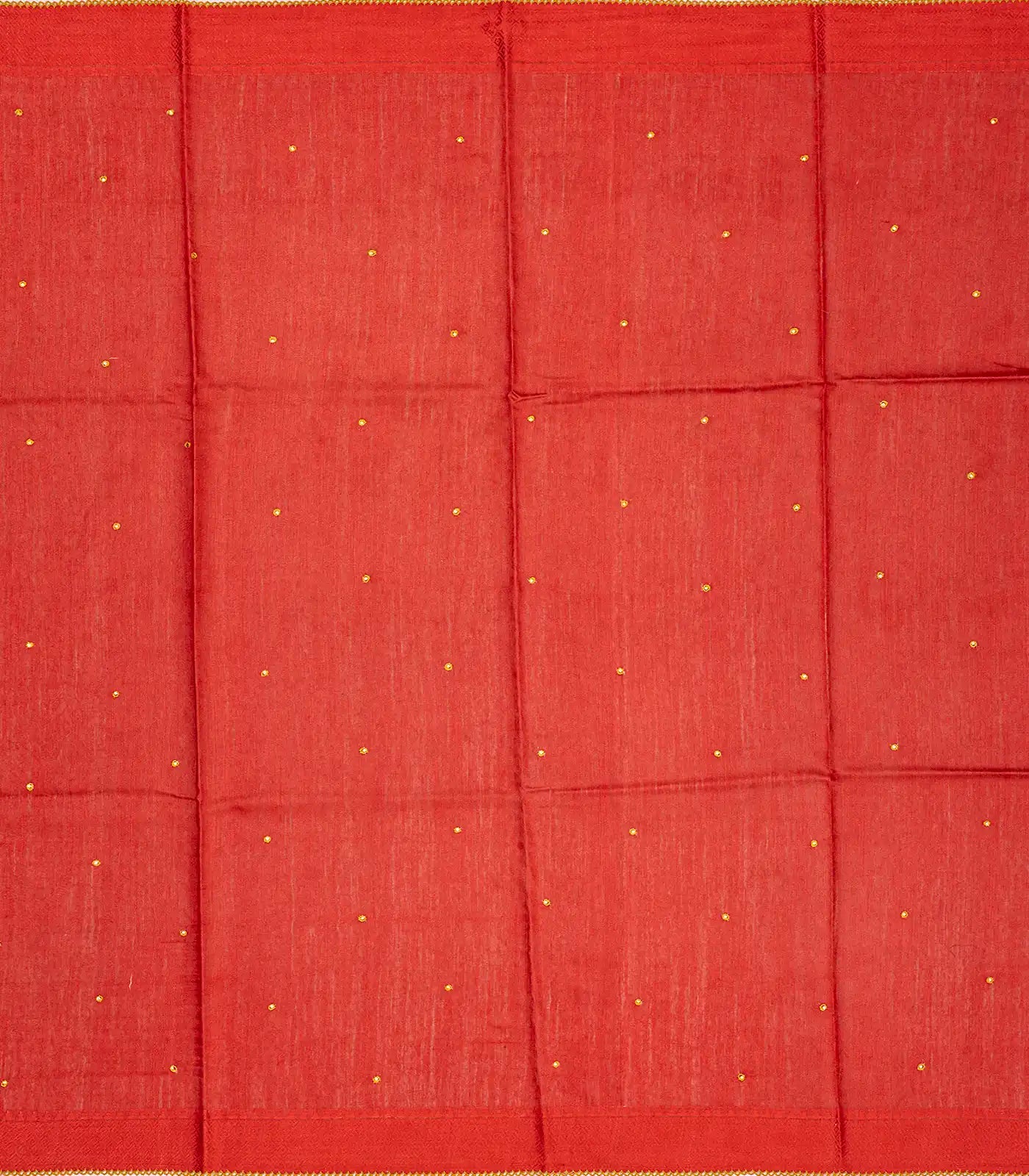 Mustard Handloom Tussar Silk Saree Printed With Diamond Motifs