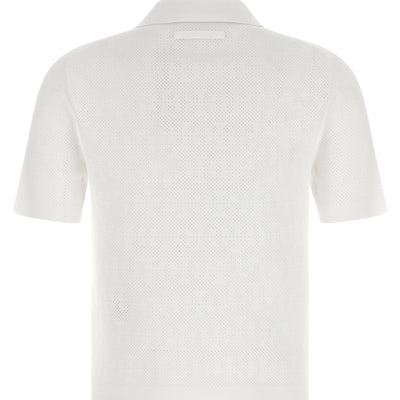 Tory Burch Pointelle Viscose Polo Shirt
