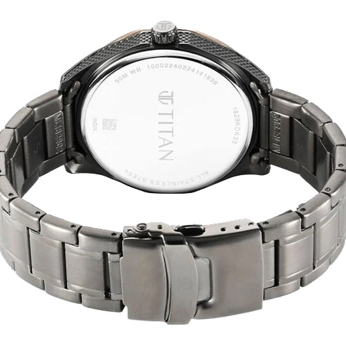 Titan Regalia Opulent Quartz Analog Silver Dial Silver Stainless Steel Strap Watch for Men 42.5mm 1829KM05