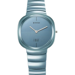 Titan Squircle Camo Quartz Analog Blue Dial Ceramic Strap Watch For Unisex 38mm 1841QC07