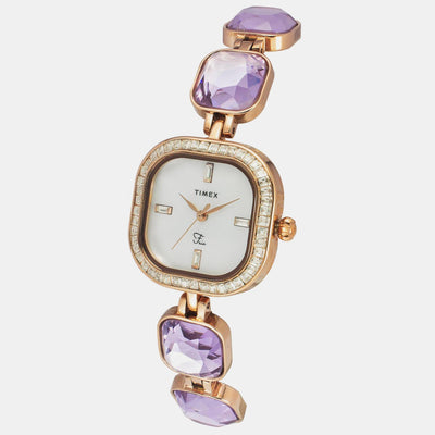 Fria Women Quartz Mother Of Pearl Dial Analog Brass Watch TWEL17104