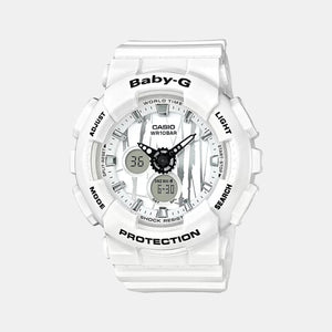 Baby-G Women Quartz White Dial Analog-Digital Resin Watch B176