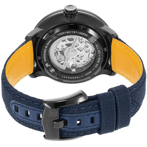 Titan Octane Aerobatics Mechanical Analog Black Dial Nylon Strap Watch for Men 42.1mm 1858NL01