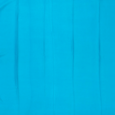 Crimson Mysore Plain Crepe Silk Saree With Cyan Border