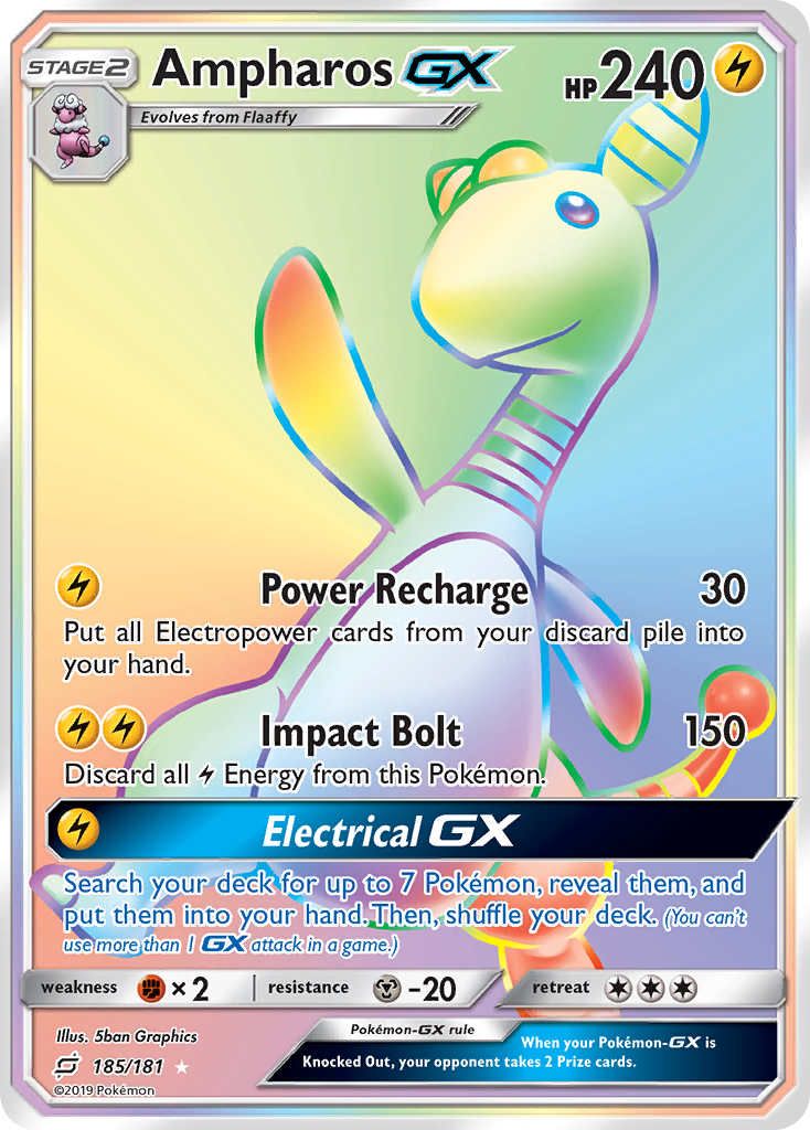 Ampharos-GX - 185/181 - Rare Secret