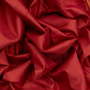 Crimson Handloom Kanchipuram 9 Yards Silk Saree With Zari Stripes