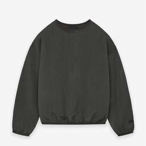 Crinkle Nylon Pullover Crewneck