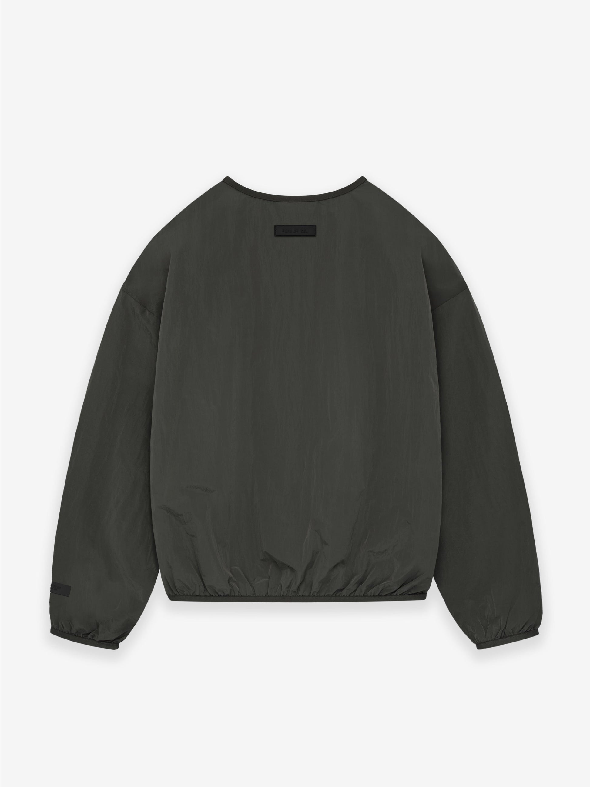 Crinkle Nylon Pullover Crewneck
