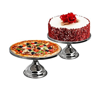 Rasoishop Stainless Steel Cake Stand | Silver | 1 Pc