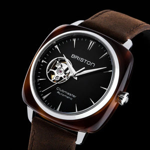 Clubmaster Iconic Men Automatic Black Dial Analog Leather Watch 18740.SA.TI.1.LVC