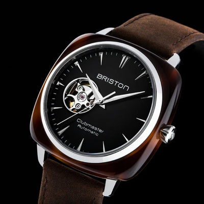 Clubmaster Iconic Men Automatic Black Dial Analog Leather Watch 18740.SA.TI.1.LVC