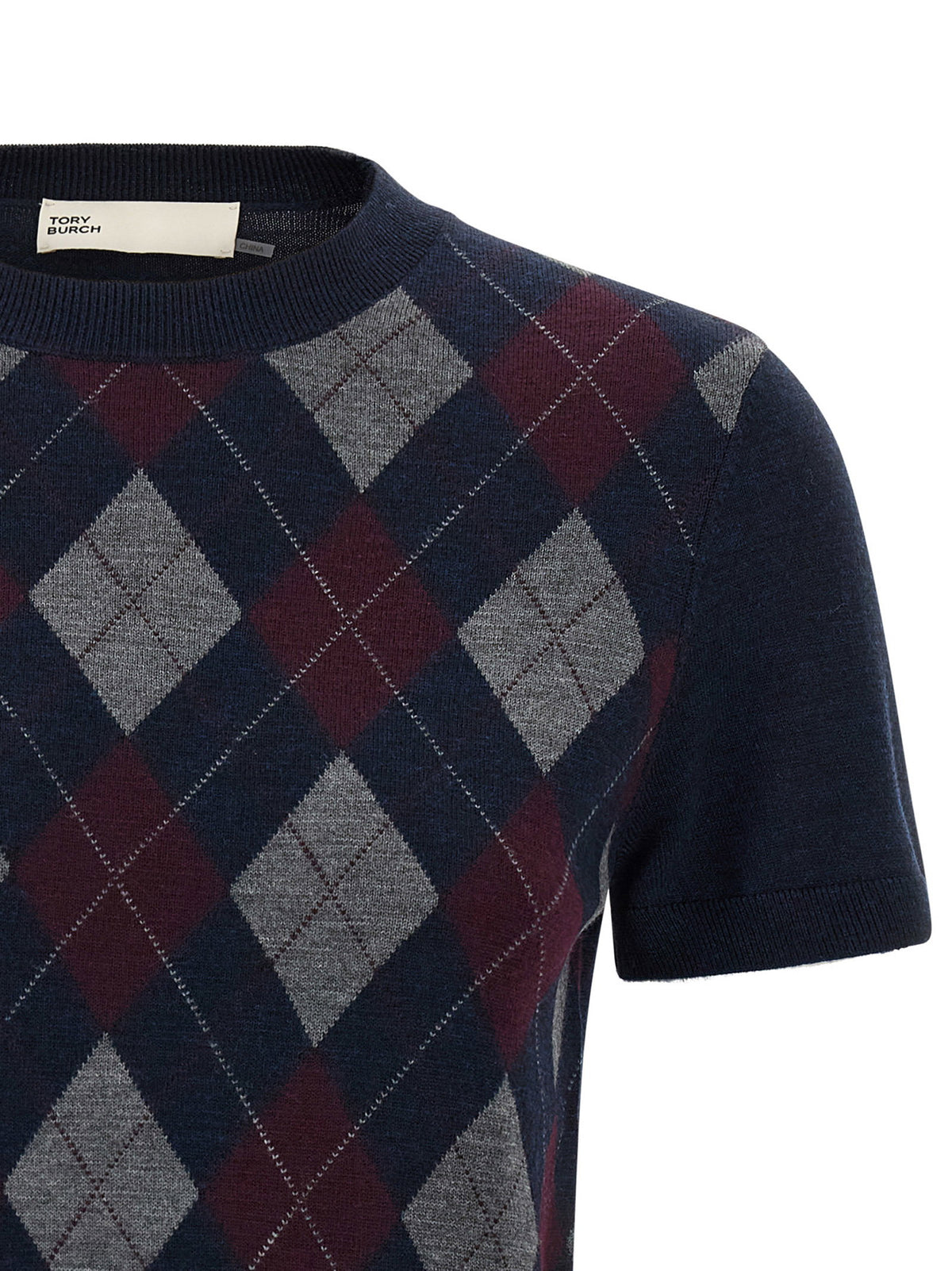 Tory Burch Argyle Sweater