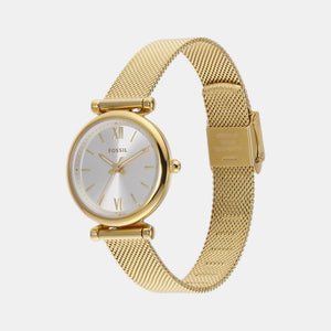 Carlie Women Quartz White Dial Analog Mesh Watch ES5251SET