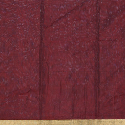 Blue silk cotton saree with zari buttas, bavanji zari border & contrast pallu of jaal designs
