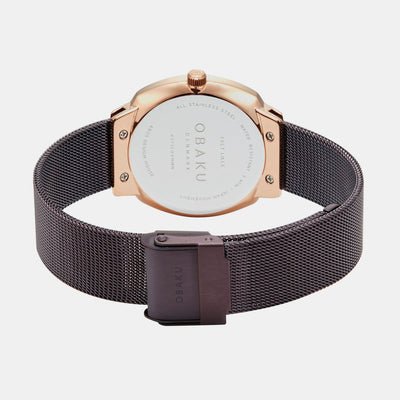 Felt Lille Women Quartz Brown Dial Analog Stainless Steel Watch V273LDVNMN