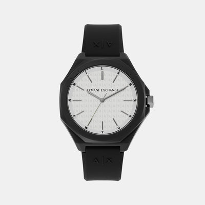 Andrea Men Quartz White Dial Analog Silicone Watch AX4600