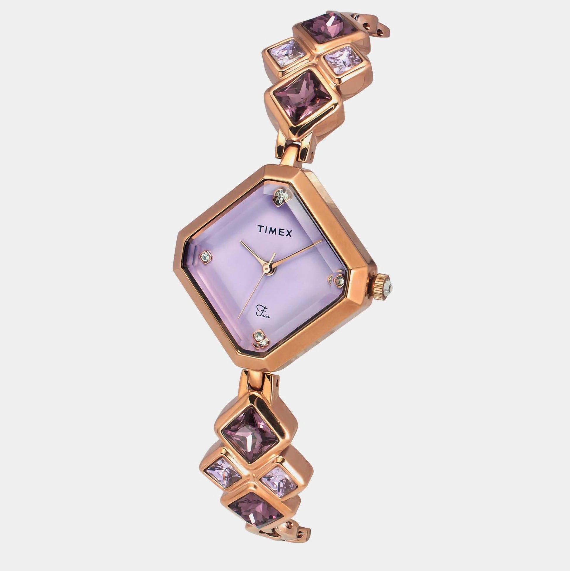 Fria Women Quartz Mother Of Pearl Dial Analog Brass Watch TWEL17201