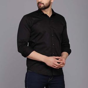 Combo of 4 Cotton Shirt for Man ( White,Black,Navy Blue and Lemon )