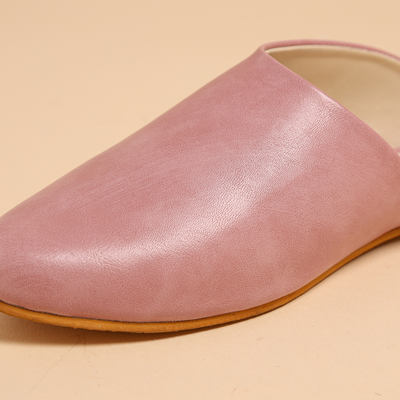 Cradle Pink Leather Mules