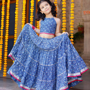 Moana Handblock Cotton Lehenga Set