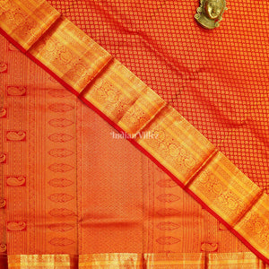 Red With Golden Border Pure Kanjivaram Silk Saree