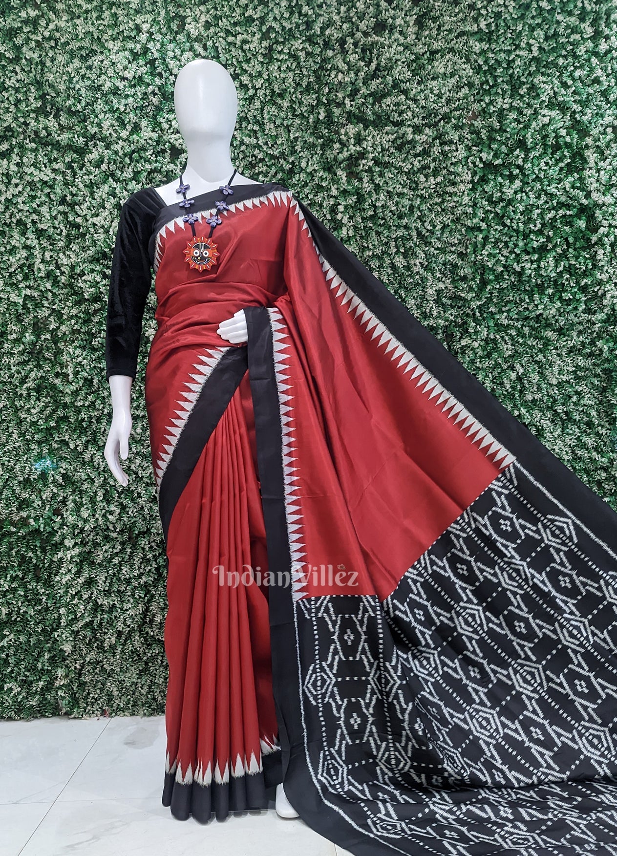 Exclusive Red Black Contemporary Designer Saree