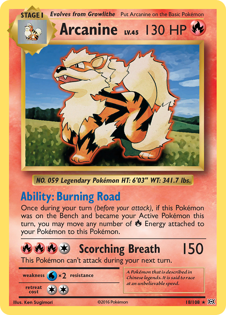 Arcanine - 18/108 - Rare