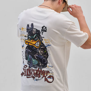 Duck Army White Oversized Fit T-Shirt