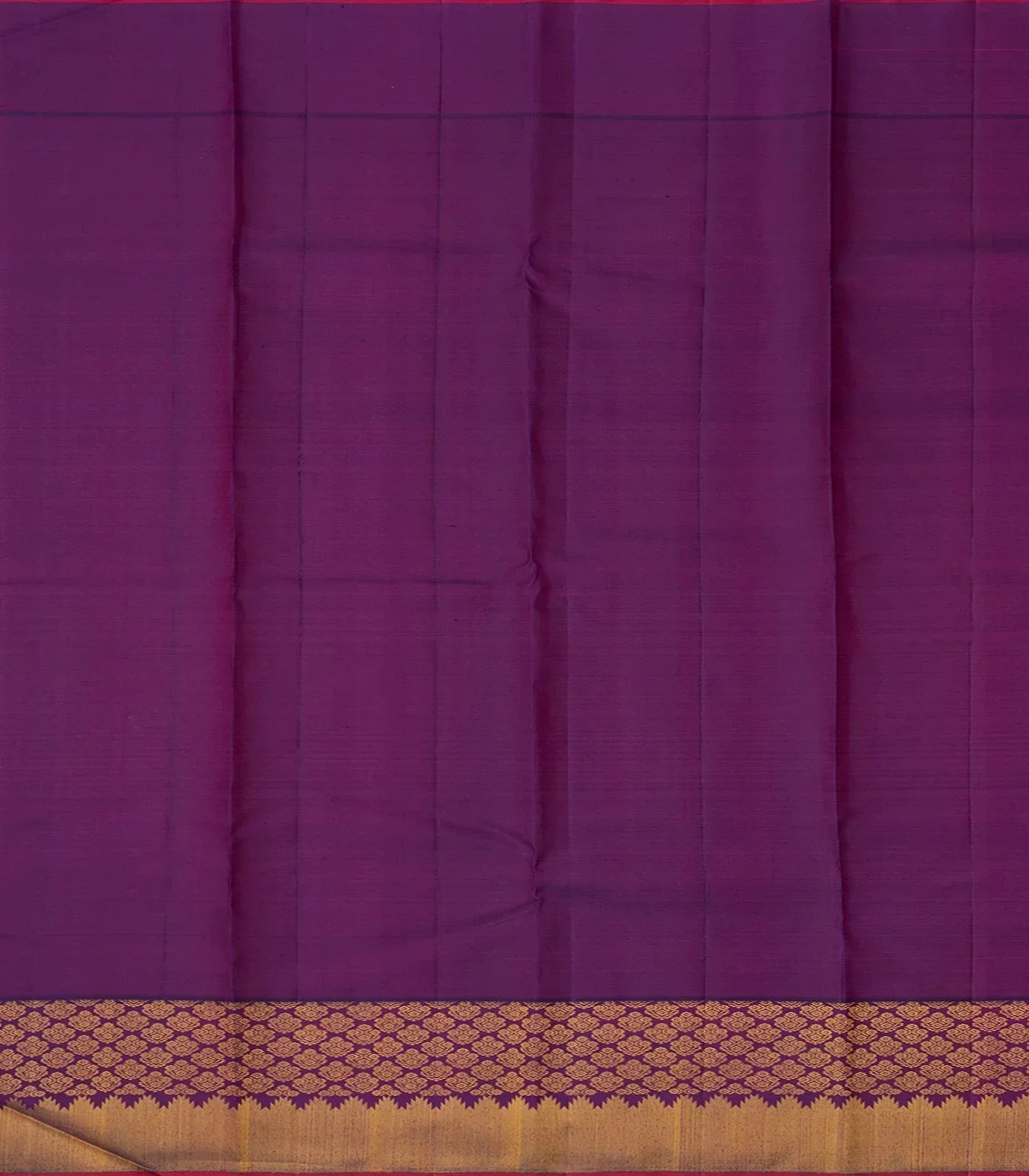 Mustard Handloom Kanchipuram Korvai Silk Saree With Stripes