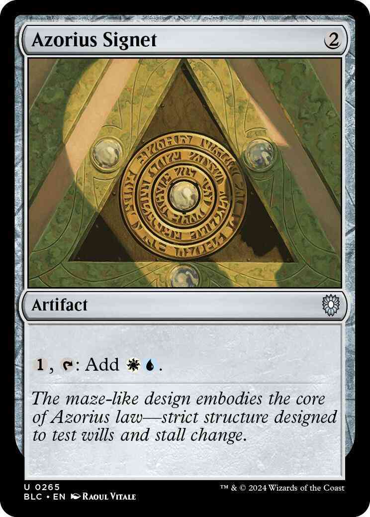 Azorius Signet [265] [Bloomburrow: Commander] [Non-Foil]
