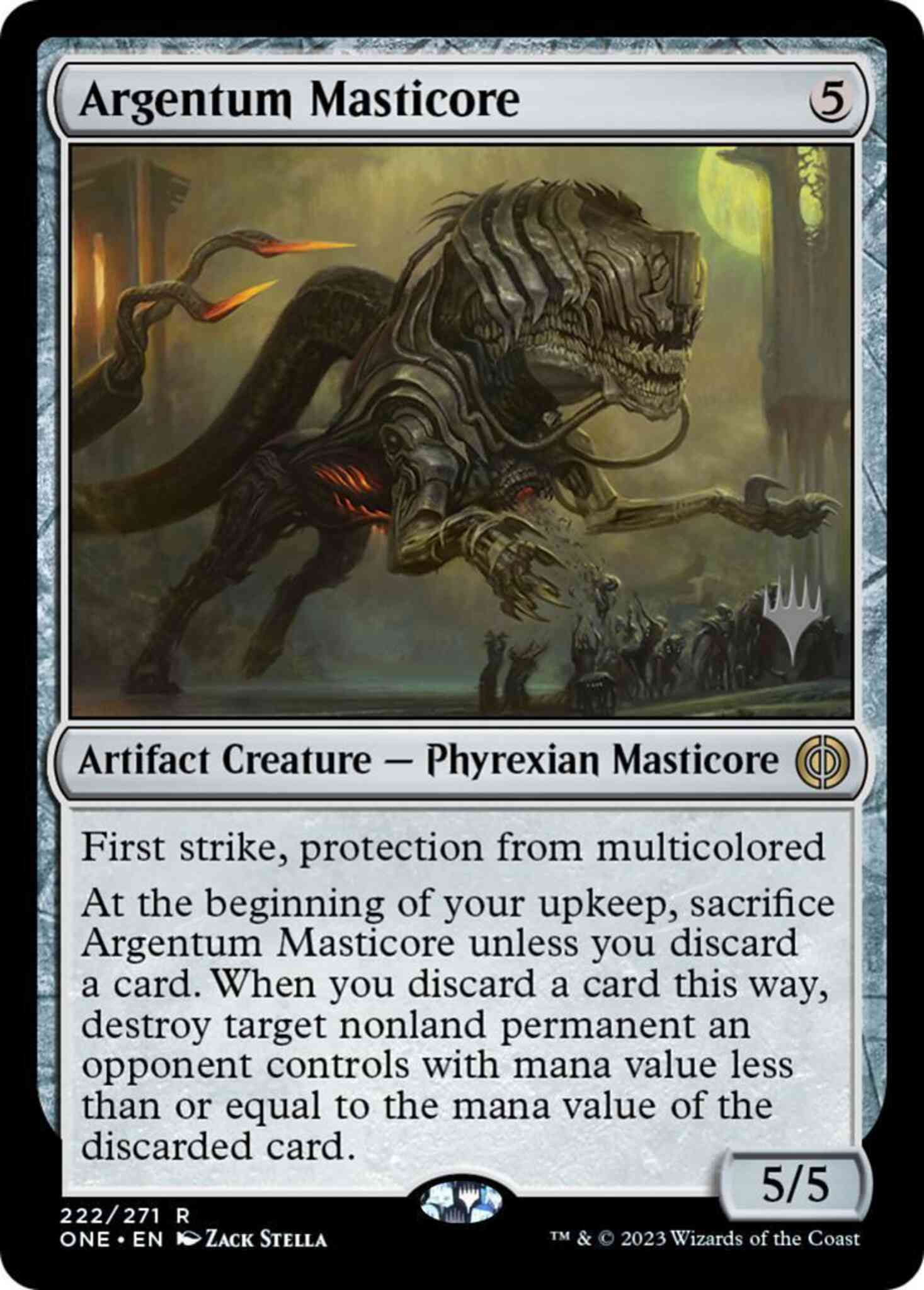 Argentum Masticore [222p] [Promo Pack] [Phyrexia: All Will Be One: Promos] [Non-Foil]