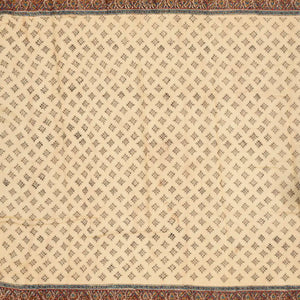 Cream Handloom Chanderi Cotton Saree With  A Printed Kalamkari Design