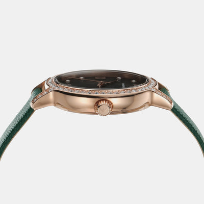 Cleo Women Quartz Green Dial Analog Leather Watch AR11577