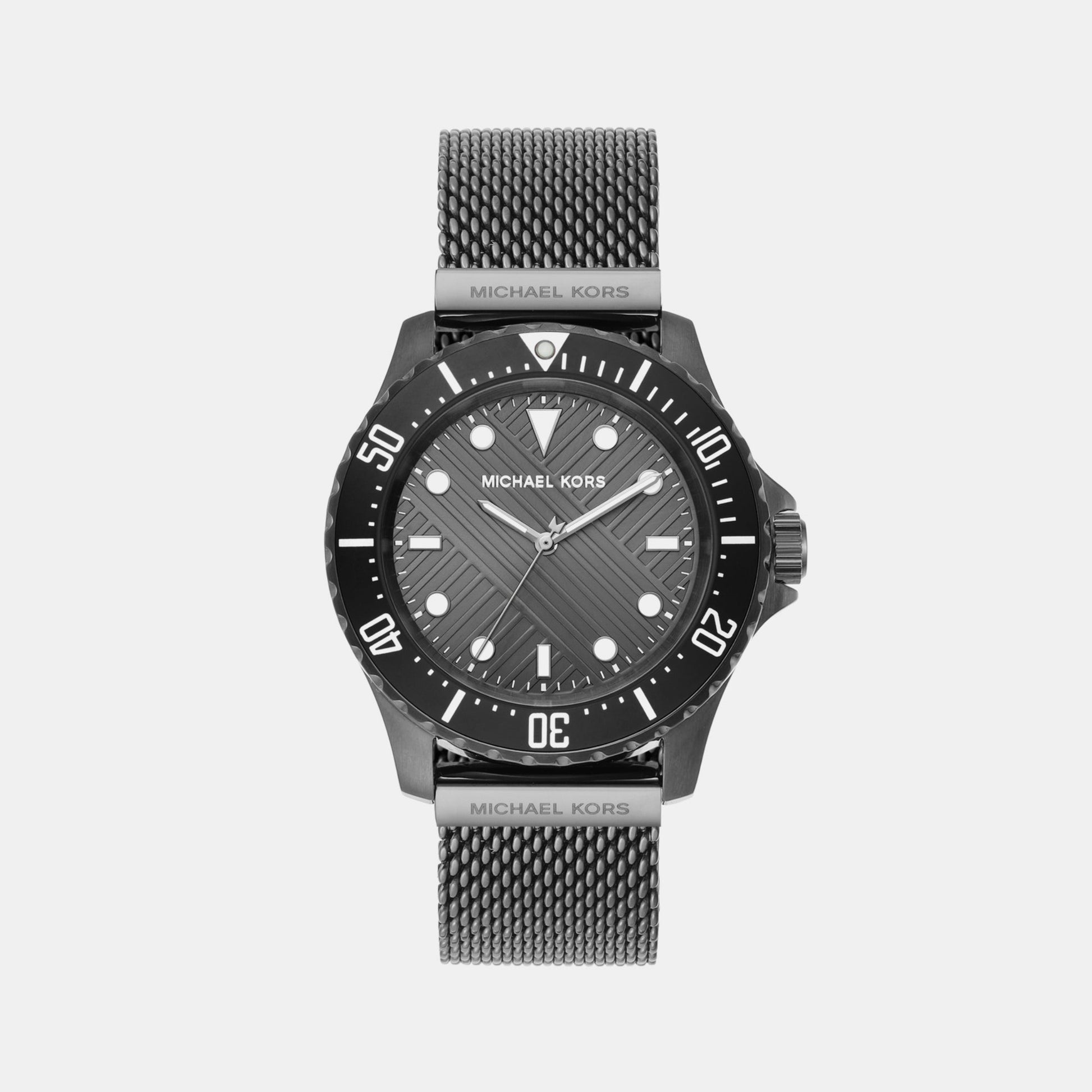 Everest Men Quartz Grey Dial Analog Stainless Steel Watch MK9093