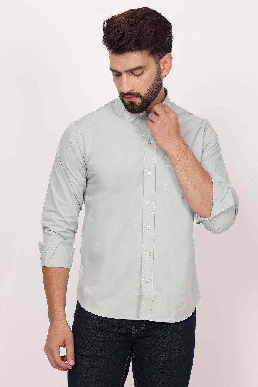 New Pista Down Button Casual Shirt I 100% Cotton Twill