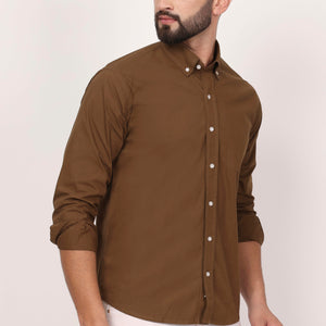 New Mehroon Down Button Casual Shirt I 100% Cotton Twill